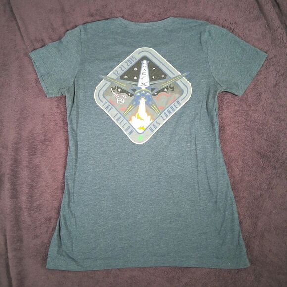 SpaceX Shirt Women Falcon 9 Rocket Launch Medium F9 12-21-2015 Falcon Has Landed - Picture 3 of 5